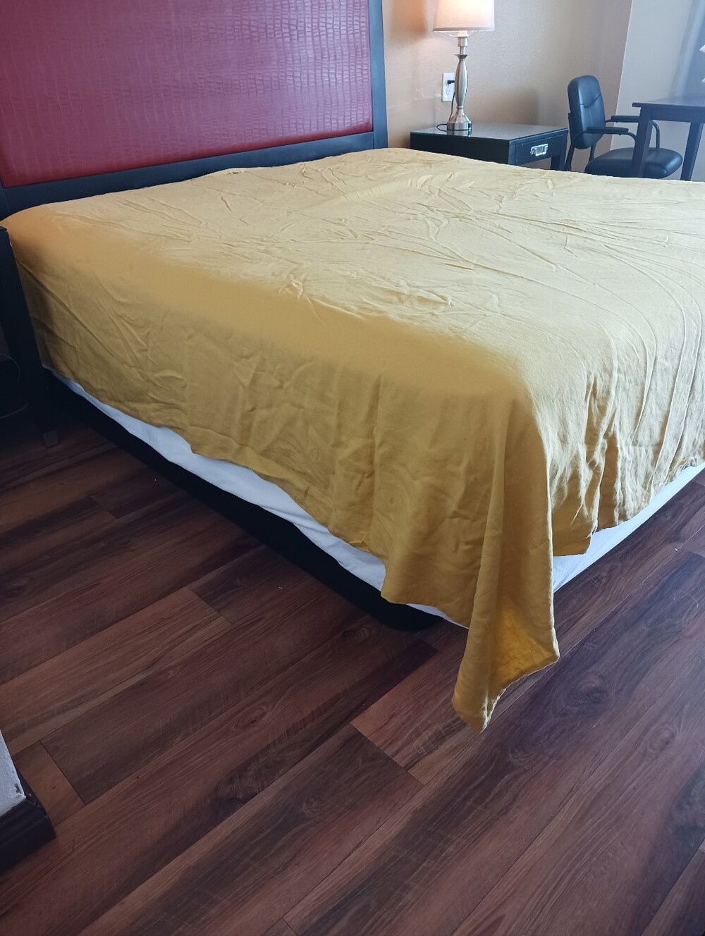 Simple Opulence King 100% Linen Duvet Cover Mustard Yellow 104" x 92" Coconut